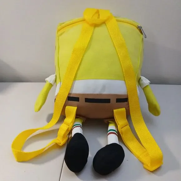 Nickelodeon SpongeBob SquarePants Yellow Stuffed Plush Animal Backpack Bookbag - Picture 5 of 9